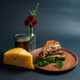 elevated grilled cheese with sweet onion jam