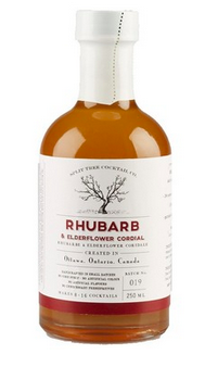 rhubarb and elderflower cocktail syrup to gift to a home bartender