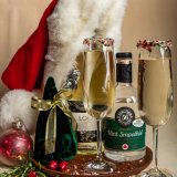pepermint champagne christmas cocktail