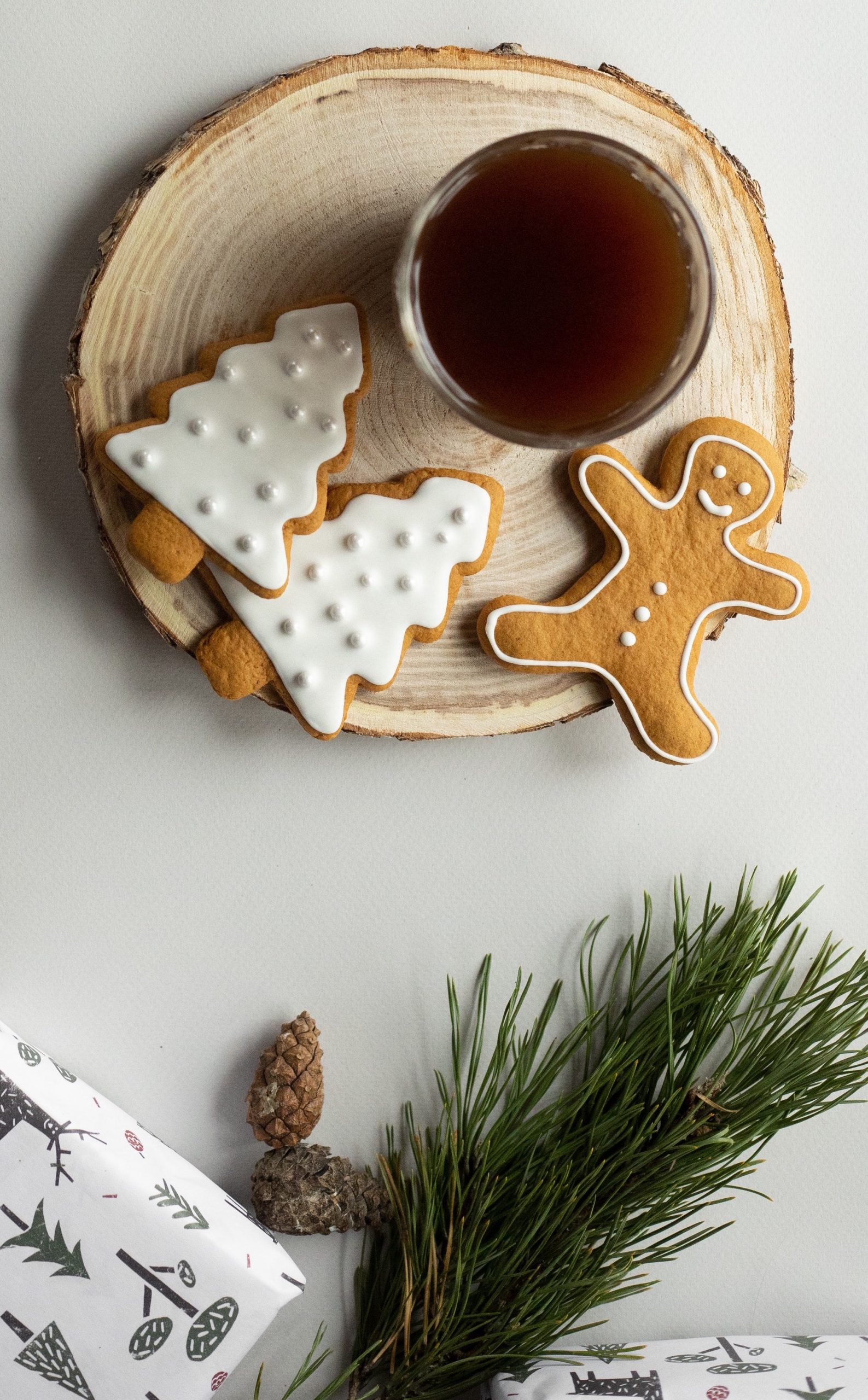 how to make a holiday cookie box gingerbread man with tea 