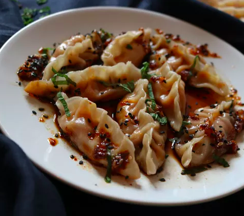 vegetarian date night dinner recipe ginger and squash dumplings with chili oil