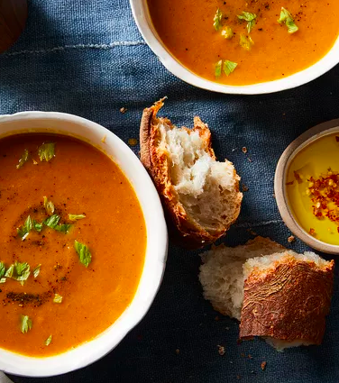 roasted miso carrot soup